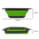 Escorredor Retrátil de Silicone para Lavar Frutas e Vegetais