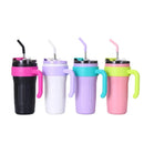 Garrafa Térmica Inoxidável com Tampa e Canudo