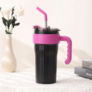 Garrafa Térmica Inoxidável com Tampa e Canudo