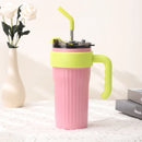 Garrafa Térmica Inoxidável com Tampa e Canudo