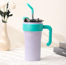 Garrafa Térmica Inoxidável com Tampa e Canudo