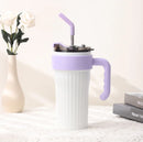 Garrafa Térmica Inoxidável com Tampa e Canudo