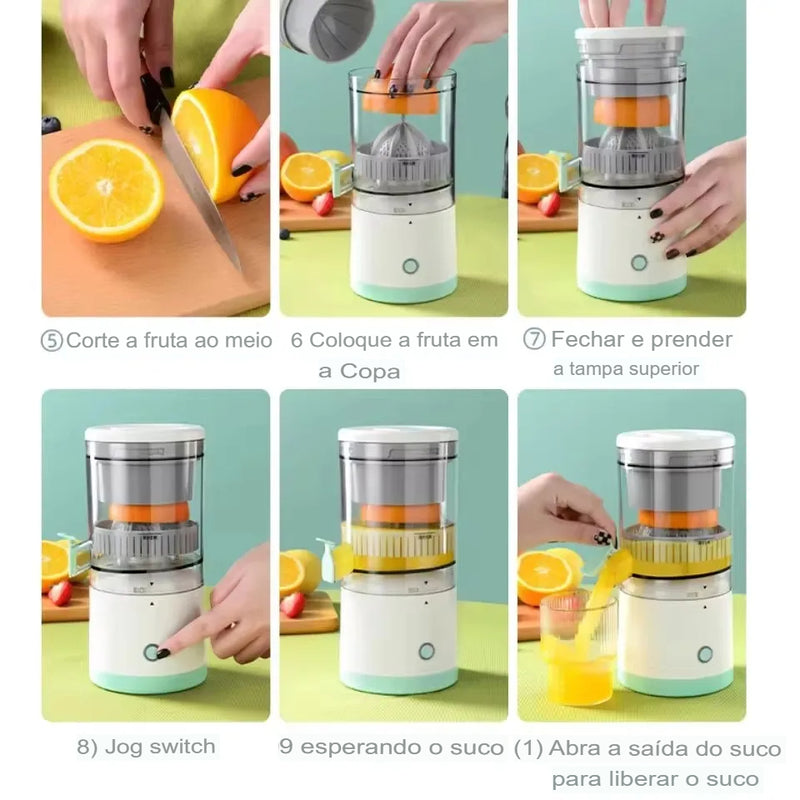 Mini Maquina de Fazer Suco Portátil Sem Fio Recarregável