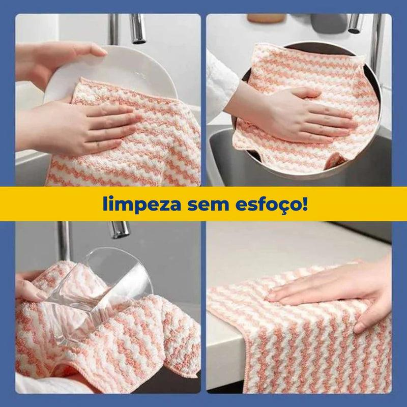 Kit de Panos Mágicos de Microfibra Reutilizável | MaxClean